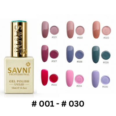 SAVNI ADVANCED UV GEL POLISH #001 - #030