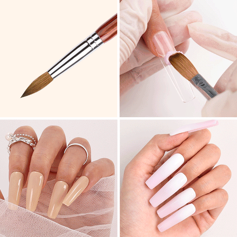 Synthetic Acrylic Brush Wooden Handle SIX PIECE PACKING - 1002