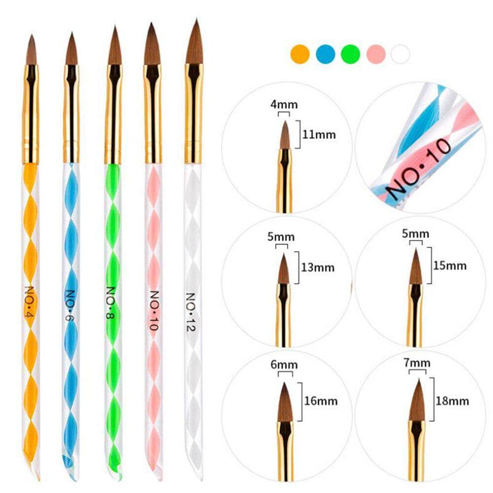 Professional Acrylic & Gel Nail Brush Set (5 Pieces) 1005