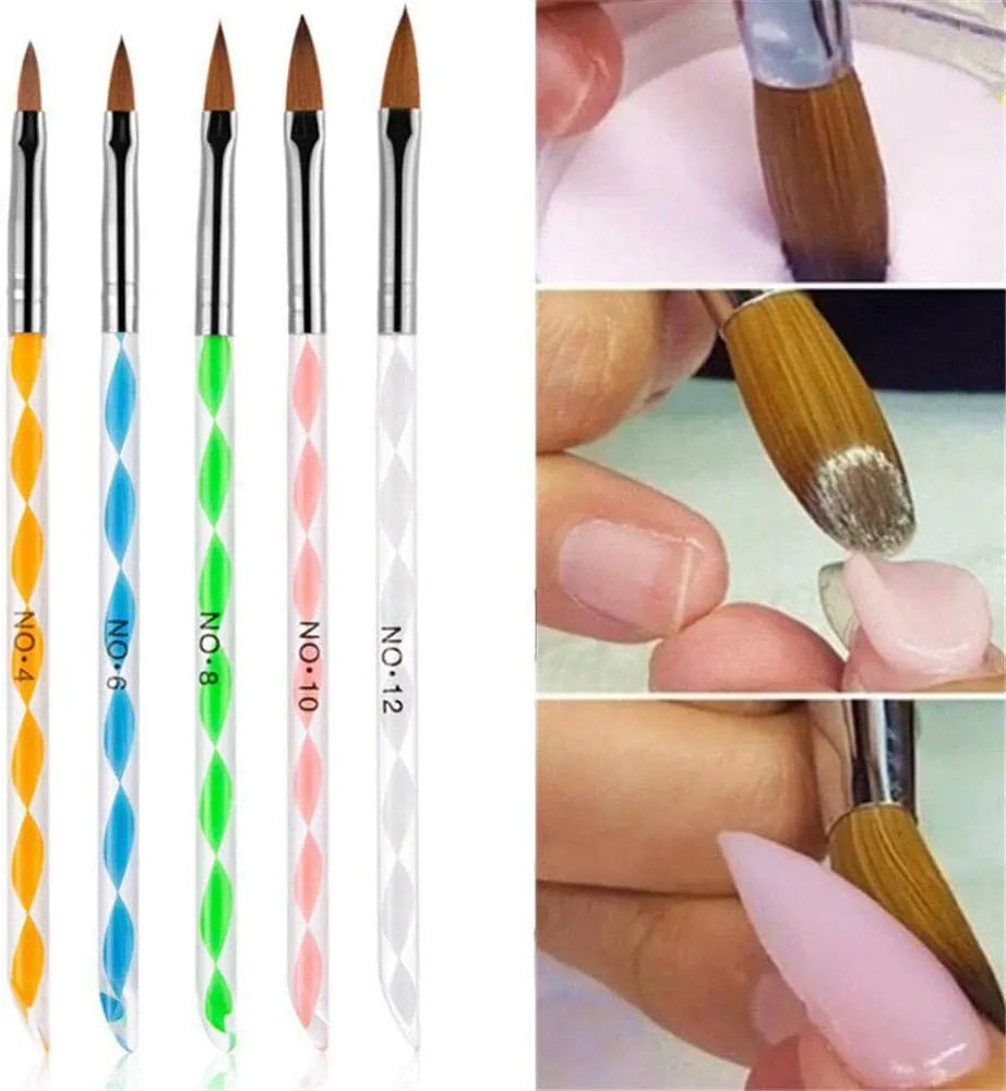 Synthetic Acrylic Brush Plastic Handle - 1005