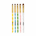 Professional Oval Gel &amp; Acrylic Nail Brush Set (5 Pieces) 1007