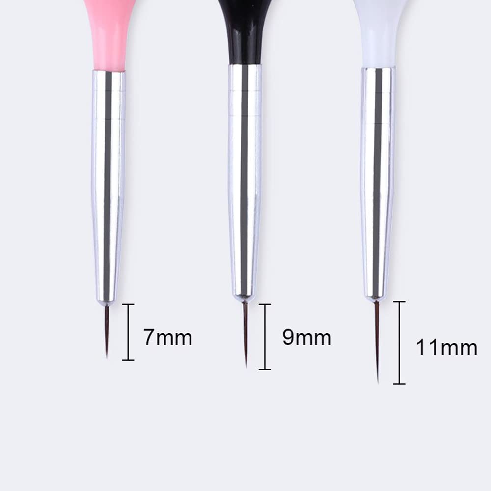 Professional Fine Detail Nail Art Brush Set (3 Pieces) 1011