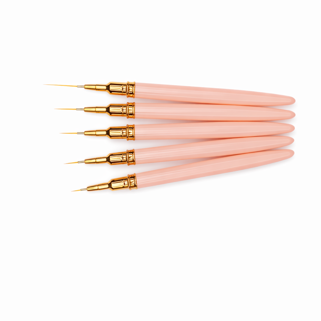SAVNI Ultra Fine Nail Art Liner Brush Set (5 Pieces) 1012