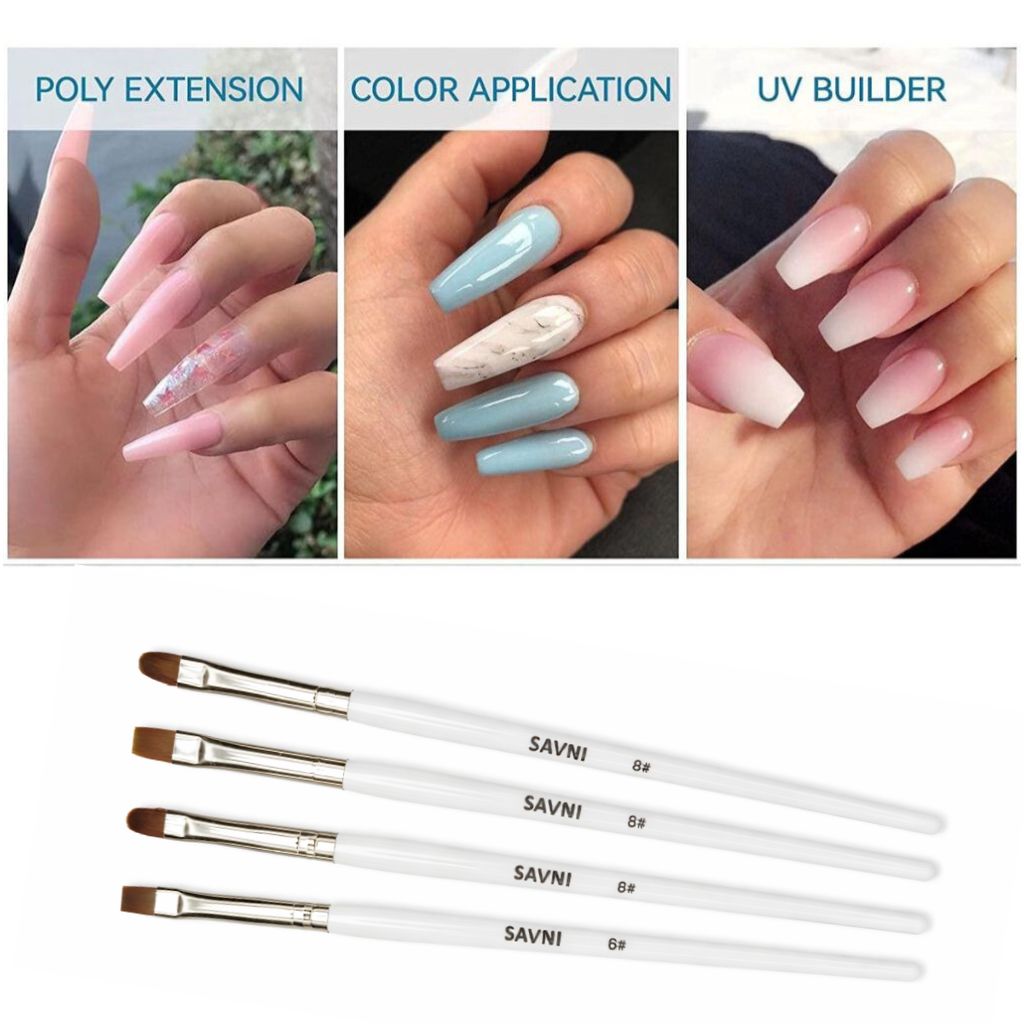 4 Pcs Gel brush for Nail Art Gel Brush For Nail Extension Gel Brush For Nail Art for Detailing, Striping, Blending Gel Brushes 3D Brush 1023