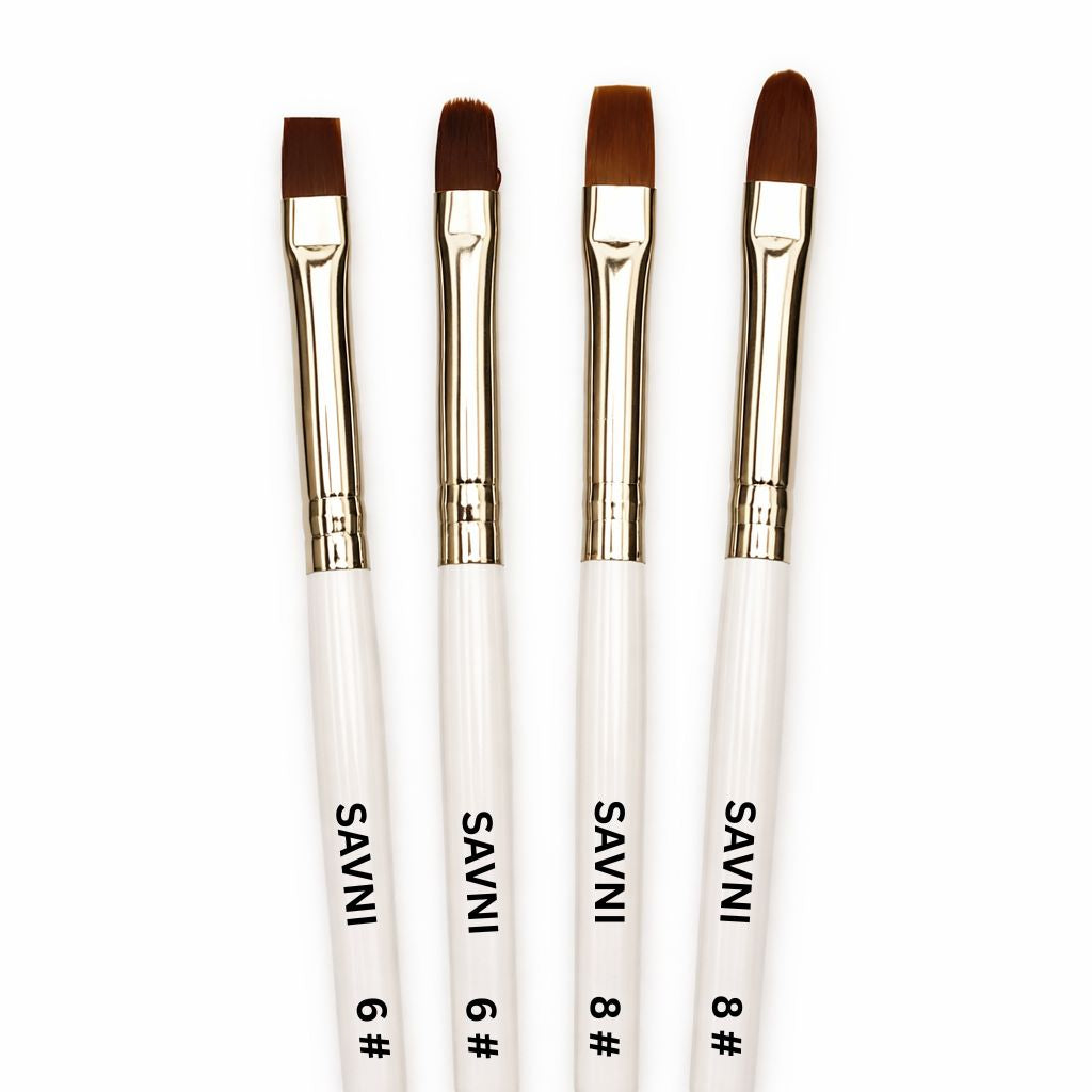 SAVNI Professional Gel & Acrylic Nail Brush Set (4 Pieces) 1023