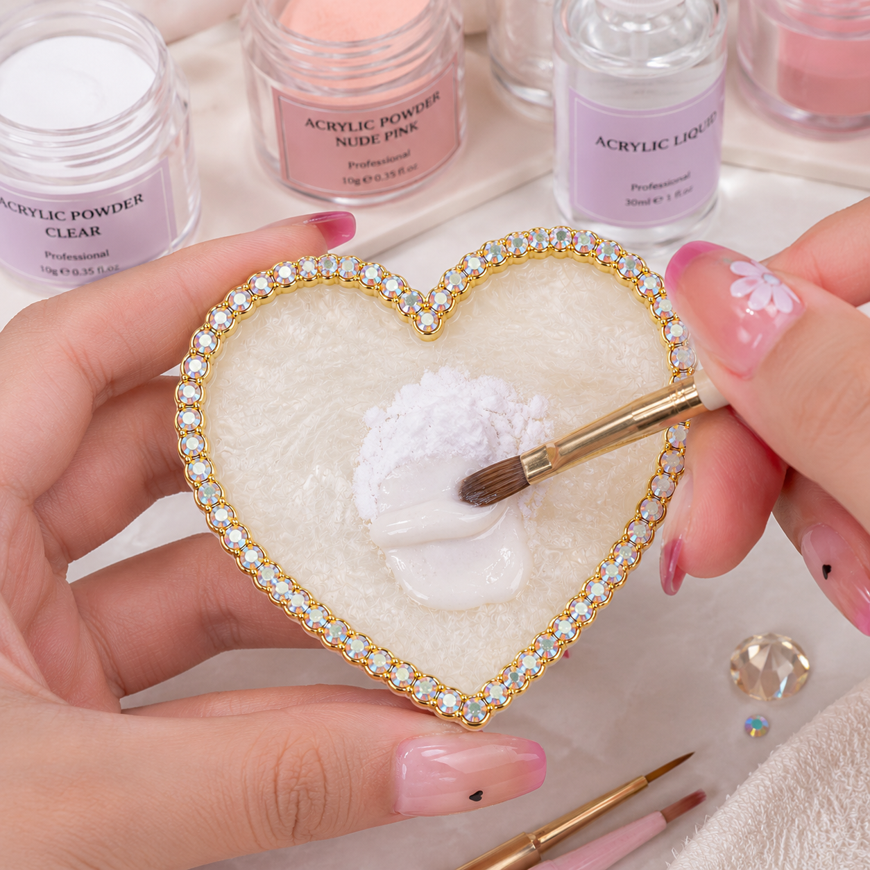 Heart-Shaped Nail Art Palette GOLD 2015