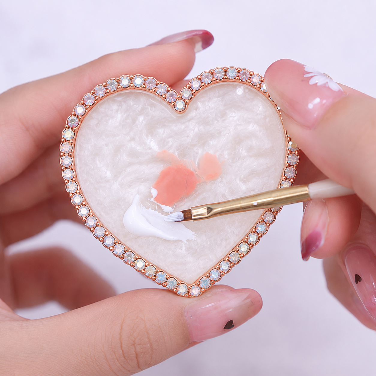 Heart-Shaped Nail Art Palette ROSE GOLD 2016