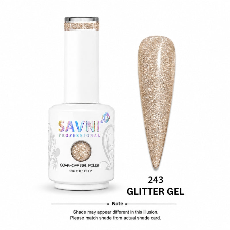 SAVNI GLITTER GEL UV POLISH-243-G