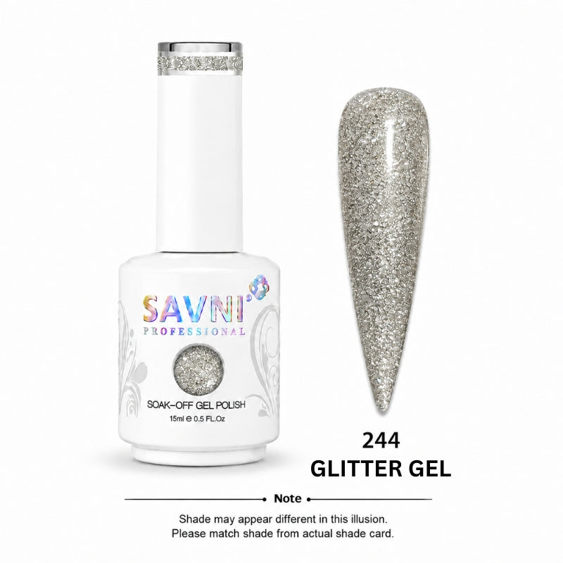 SAVNI GLITTER GEL UV POLISH- 244-G