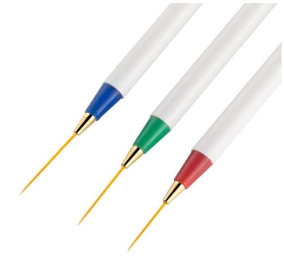 SAVNI Ultra Fine Nail Art Liner Brush Set (3 Pieces) 1027