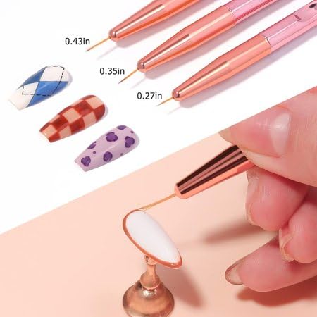Professional Ultra Fine Nail Art Liner Brush Set (3 Pieces) 1025