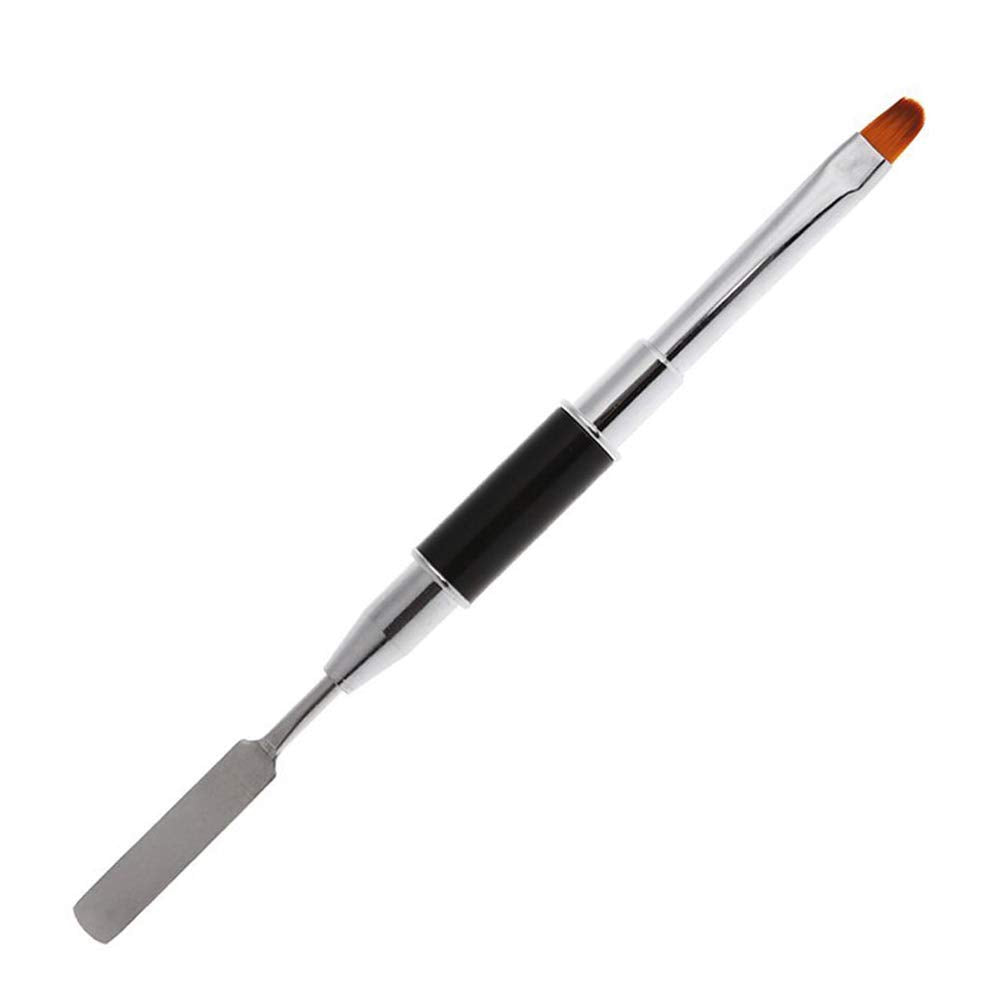 2 Way Poly Gel Nail Art Brush Pen Black Handle UV Gel Nail Polish Painting Sculpting Drawing Nail Gel Brush Tools  1018
