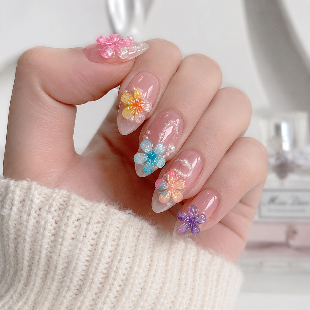 Colorful Daisy Nail Charms - 5014