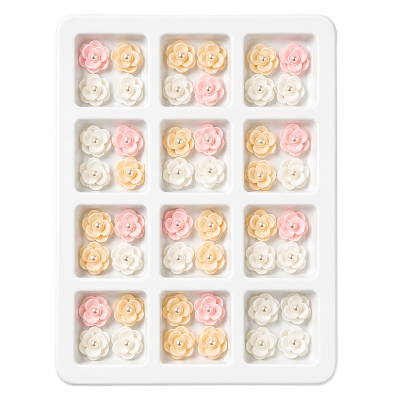Pearl Rose Nail Charms - 5015