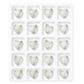 Glitter Heart Nail Charms - 5019