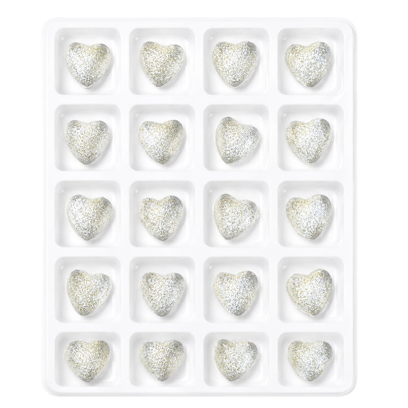 Glitter Heart Nail Charms - 5019