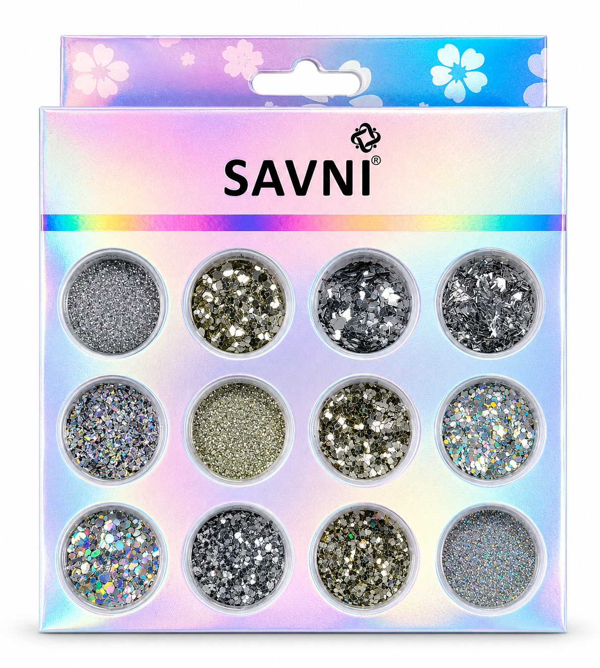 Silver & Gold Nail Glitter Set – 5055