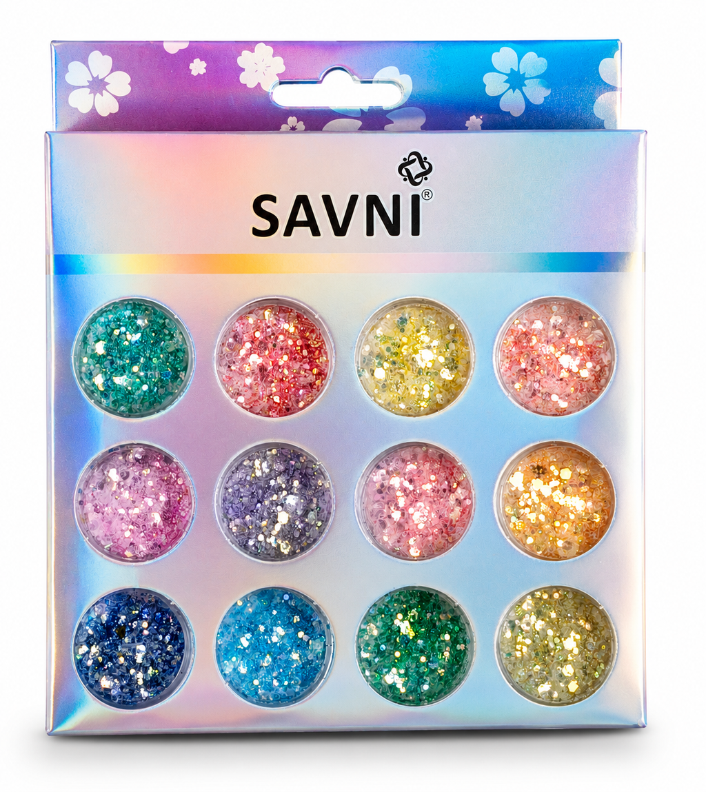 Pastel Mermaid Glitter Nail Art Set - 5056