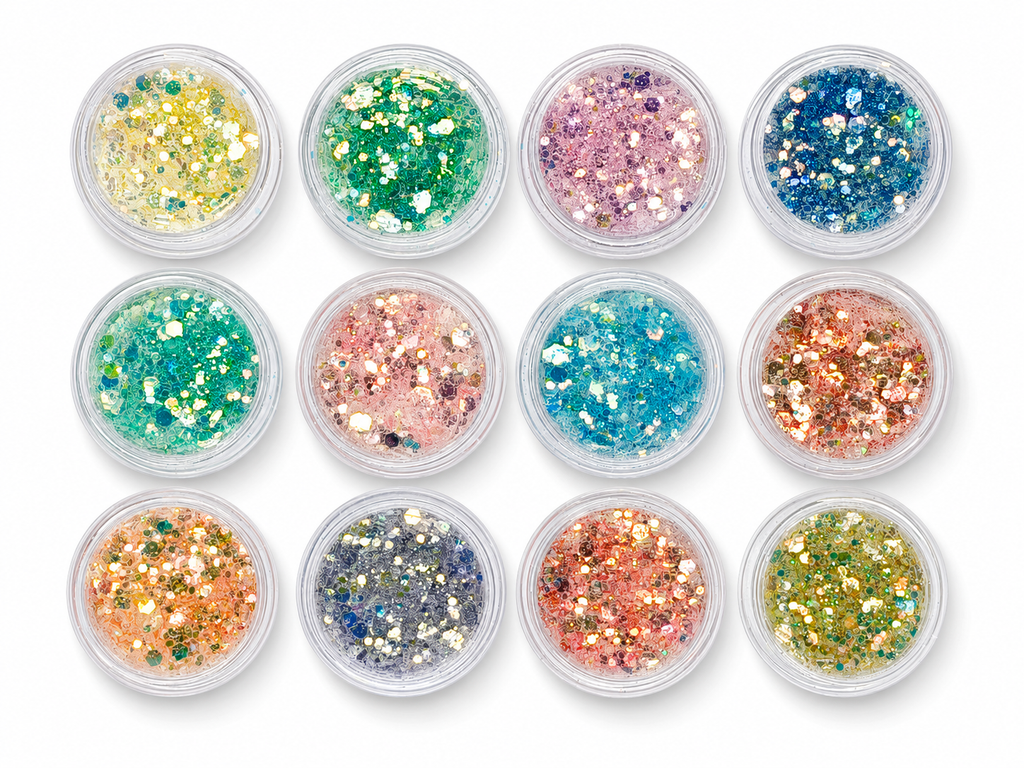 Pastel Mermaid Glitter Nail Art Set - 5056