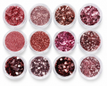 Rose Gold Nail Glitter Set - 5061
