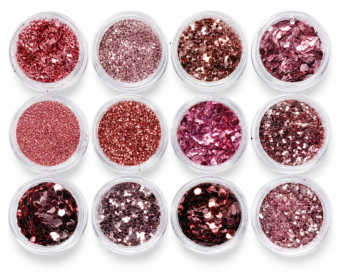 Rose Gold Nail Glitter Set - 5061