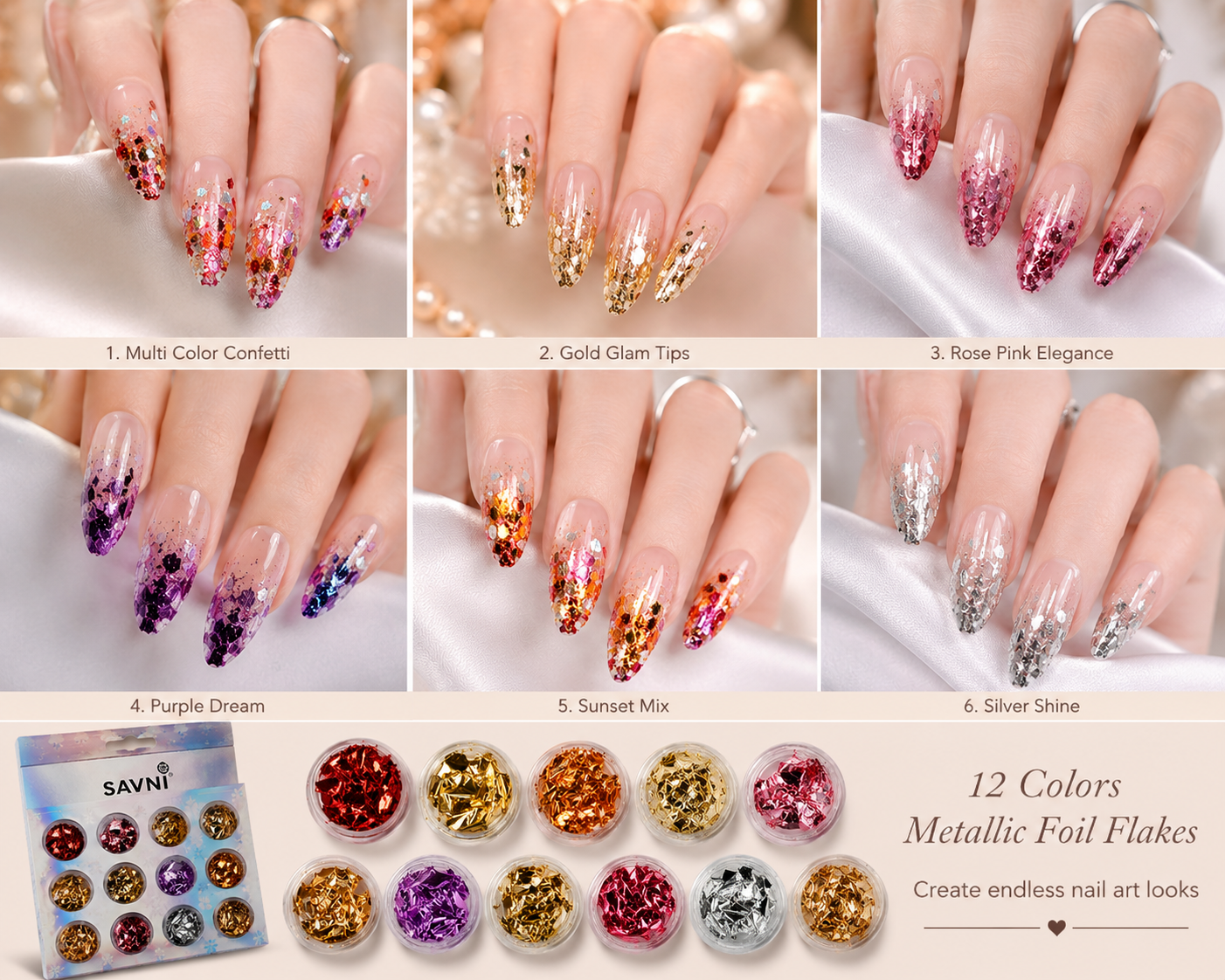 Metallic Foil Flakes Set – 5063