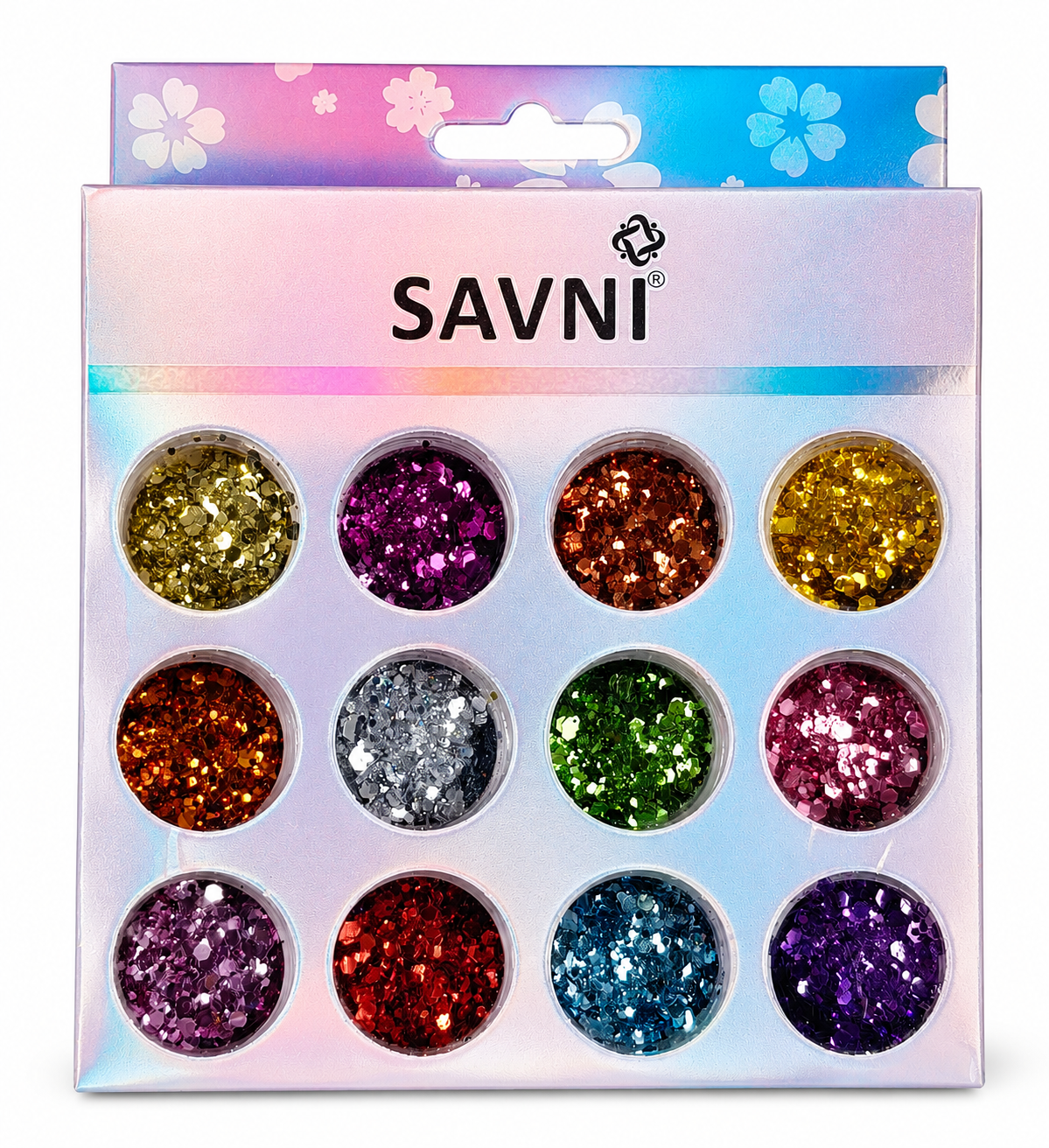 Holographic Chunky Nail Glitter Set – 5067