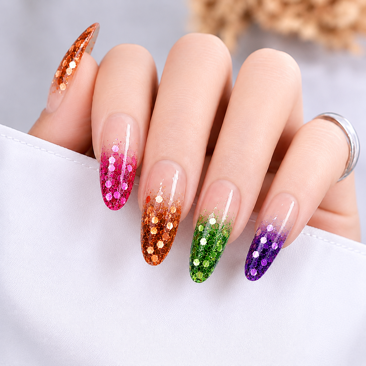Holographic Chunky Nail Glitter Set – 5067