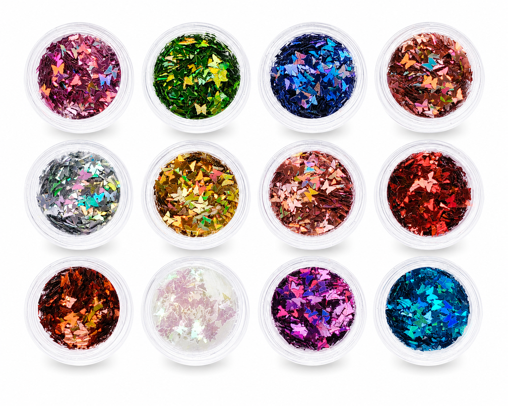 Butterfly Nail Glitter Flakes Set – 5069