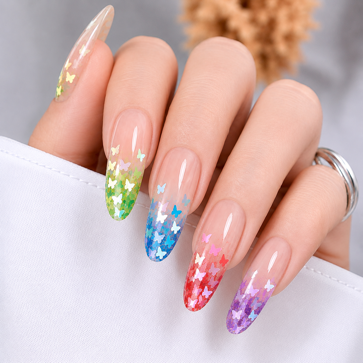 Butterfly Nail Glitter Flakes Set – 5069