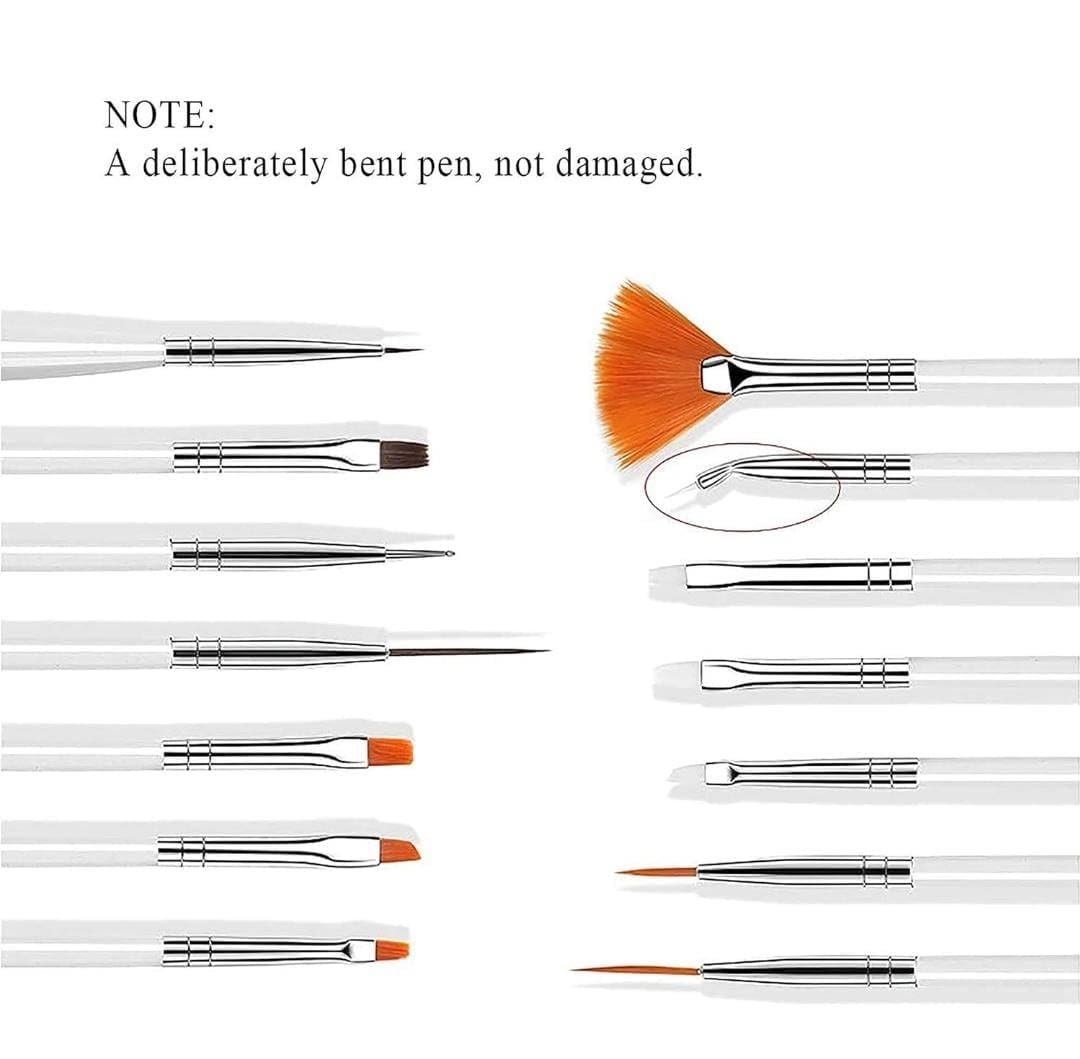 15 pieces very high quality nail art brushes 1009