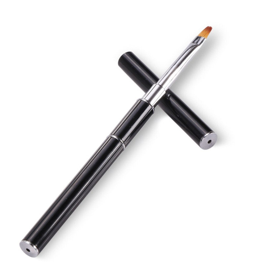2 Way Poly Gel Nail Art Brush Pen Black Handle UV Gel Nail Polish Painting Sculpting Drawing Nail Gel Brush Tools  1018