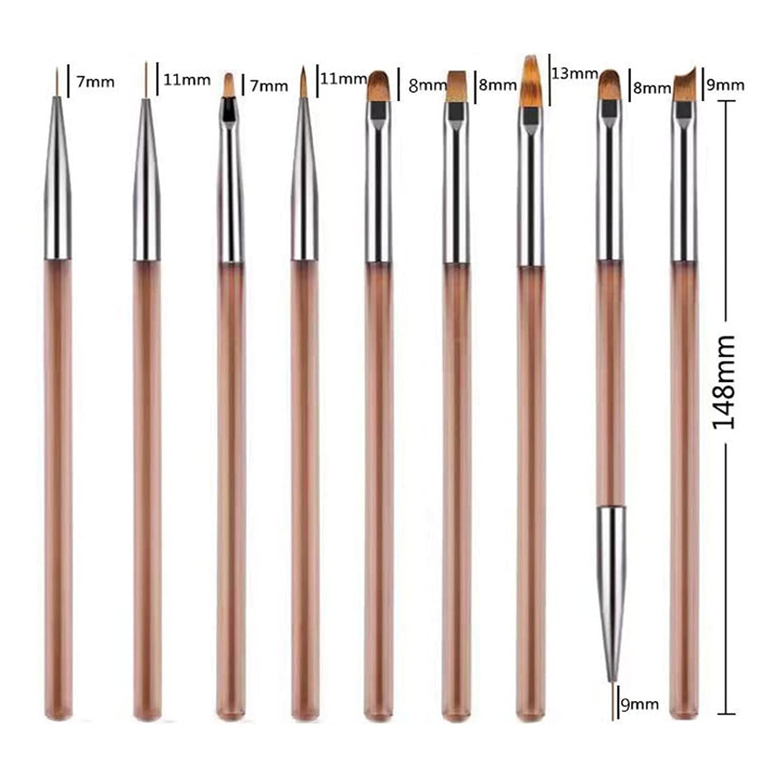10-Piece Professional Nail Art Brush Set 1021