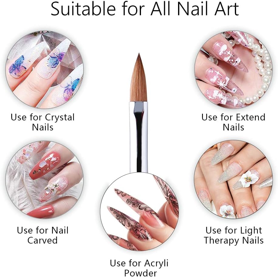 6 PCS MULTY CRYSTAL ACRYLIC BRUSH 1026