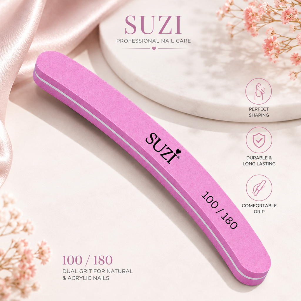 1 Piece Professional Nail File  Banana Buffer (100/180 Grit) 7009