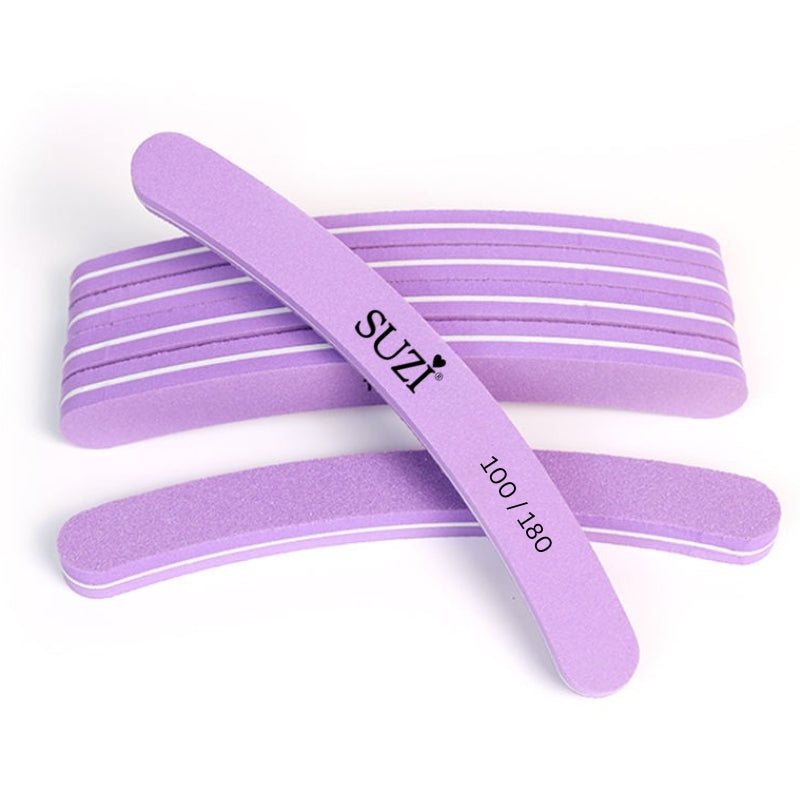 1 Piece Professional Nail File  Banana Buffer (100/180 Grit) 7009