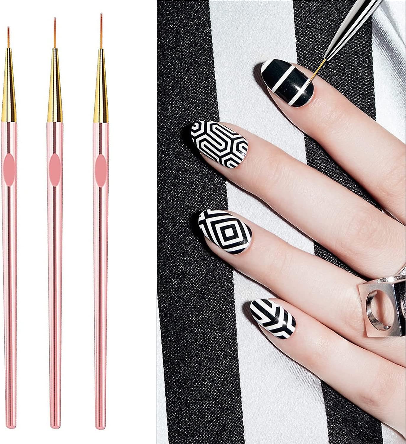 Professional Ultra Fine Nail Art Liner Brush Set (3 Pieces) 1025