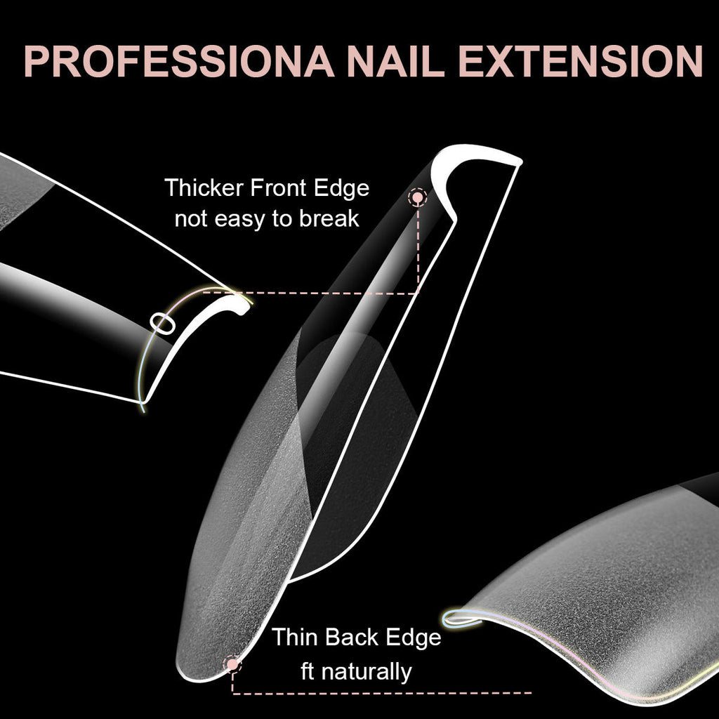 Almond Soft Gel Nail Tips – 550 Pieces, 10 Sizes (  1113  )