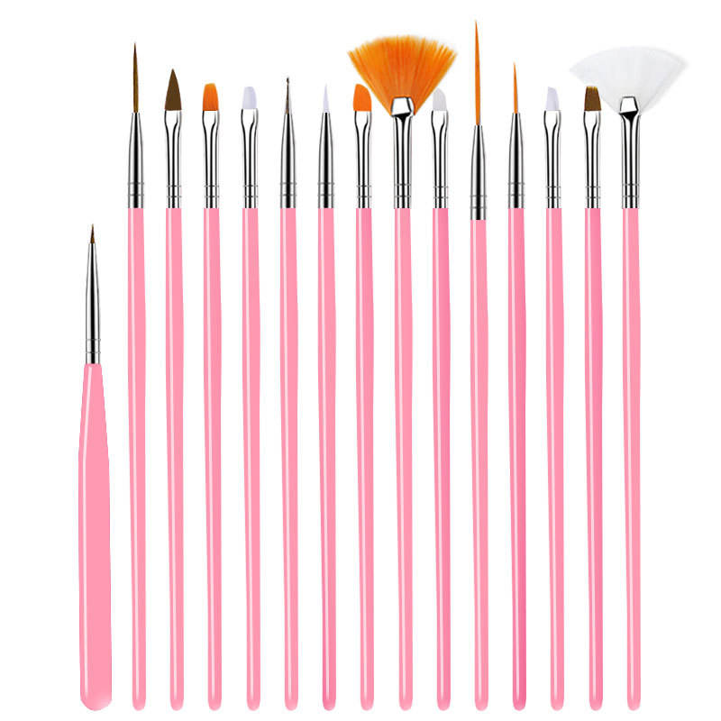 SAVNI Professional Nail Art Brush Set – 15 Pieces 1008