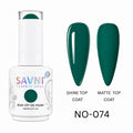 SAVNI Professional gel polish No. 074 with glossy shine and matte nail finishes, 15ml UV/LED soak-off nail colour.
