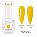 SAVNI Professional Regular gel polish No. 081 with glossy shine and matte nail finishes, 15ml UV LED soak-off nail colour.
