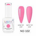 SAVNI Professional Regular gel polish No. 102 with glossy shine and matte nail finishes, 15ml UV LED soak-off nail colour.