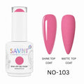 SAVNI Professional Regular gel polish No. 103 with glossy shine and matte nail finishes, 15ml UV LED soak-off nail colour.