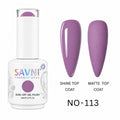SAVNI Professional Regular gel polish No. 113 with glossy shine and matte nail finishes, 15ml UV LED soak-off nail colour.