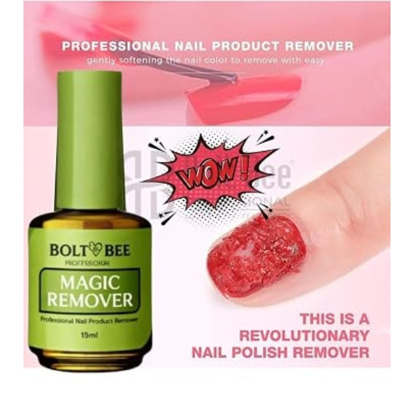 Bolt Bee Magic Remover Gel Nail Polish Remover 15ml-9017