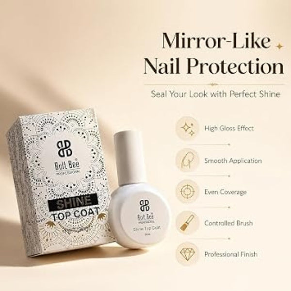 Bolt Bee Shine Top Coat for Gel Nails 30ml-9016