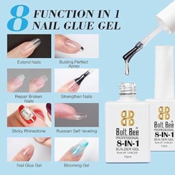Bold Bee 8-in-1 Builder Gel for Nail Extensions, 15ml-9020