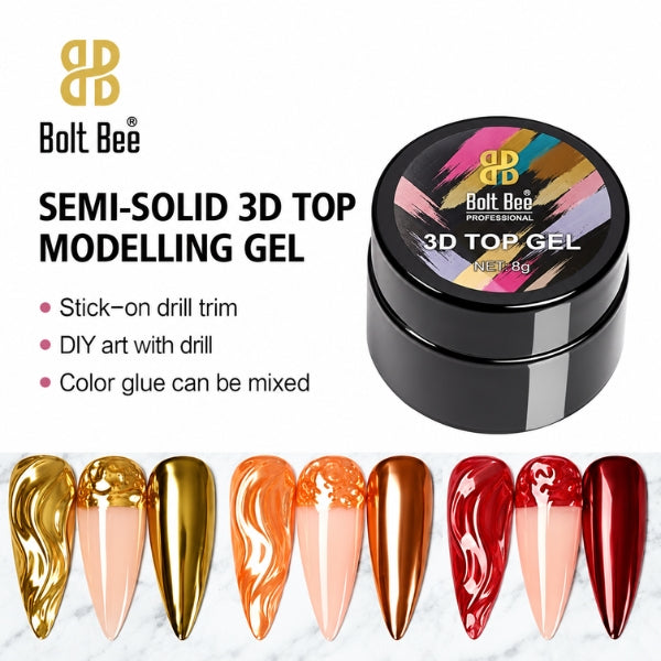 Bolt Bee 3D Nail Art Top Gel - 9014
