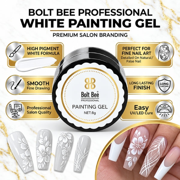 Bolt Bee Nail Art Painting Gel 8g - 9012 BLACK