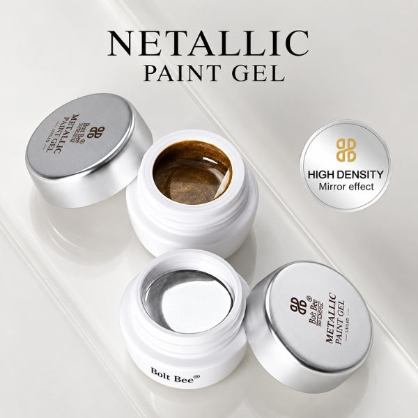 Bolt Bee Silver Metallic Mirror Nail Paint Gel 5g - 9009